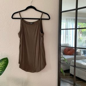 SHEIN Army Green Curved Hem Cami Tank